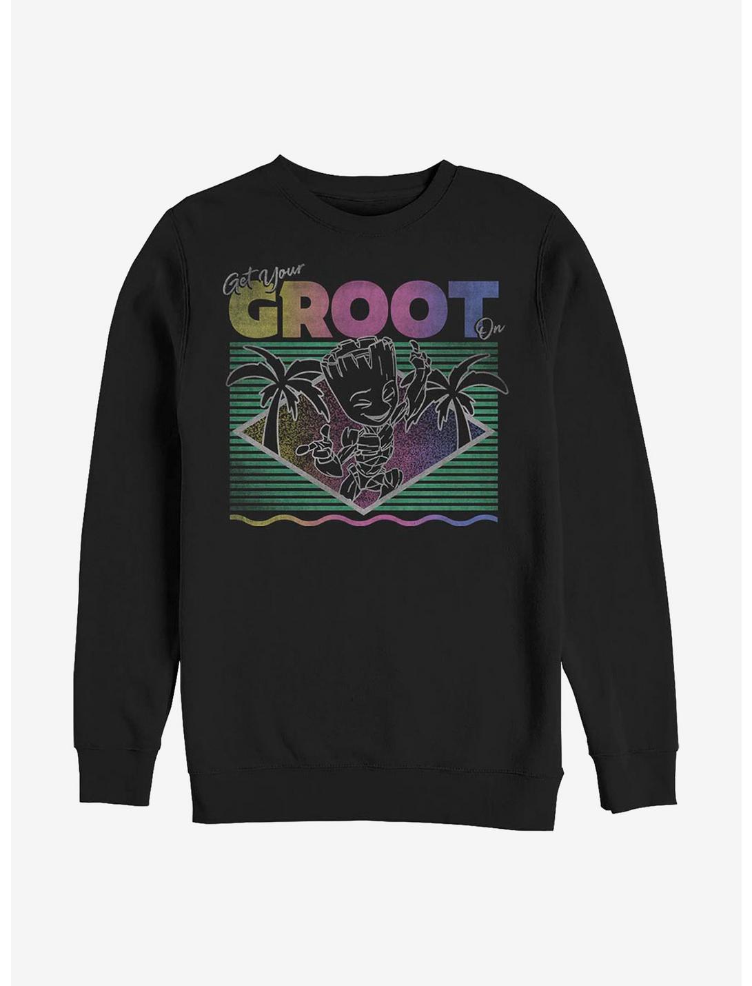 Marvel Guardians Of The Galaxy Vacay Groot Sweatshirt, BLACK, hi-res