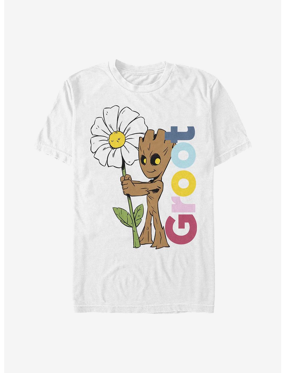 Marvel Guardians Of The Galaxy Groot Daisy T-Shirt, WHITE, hi-res