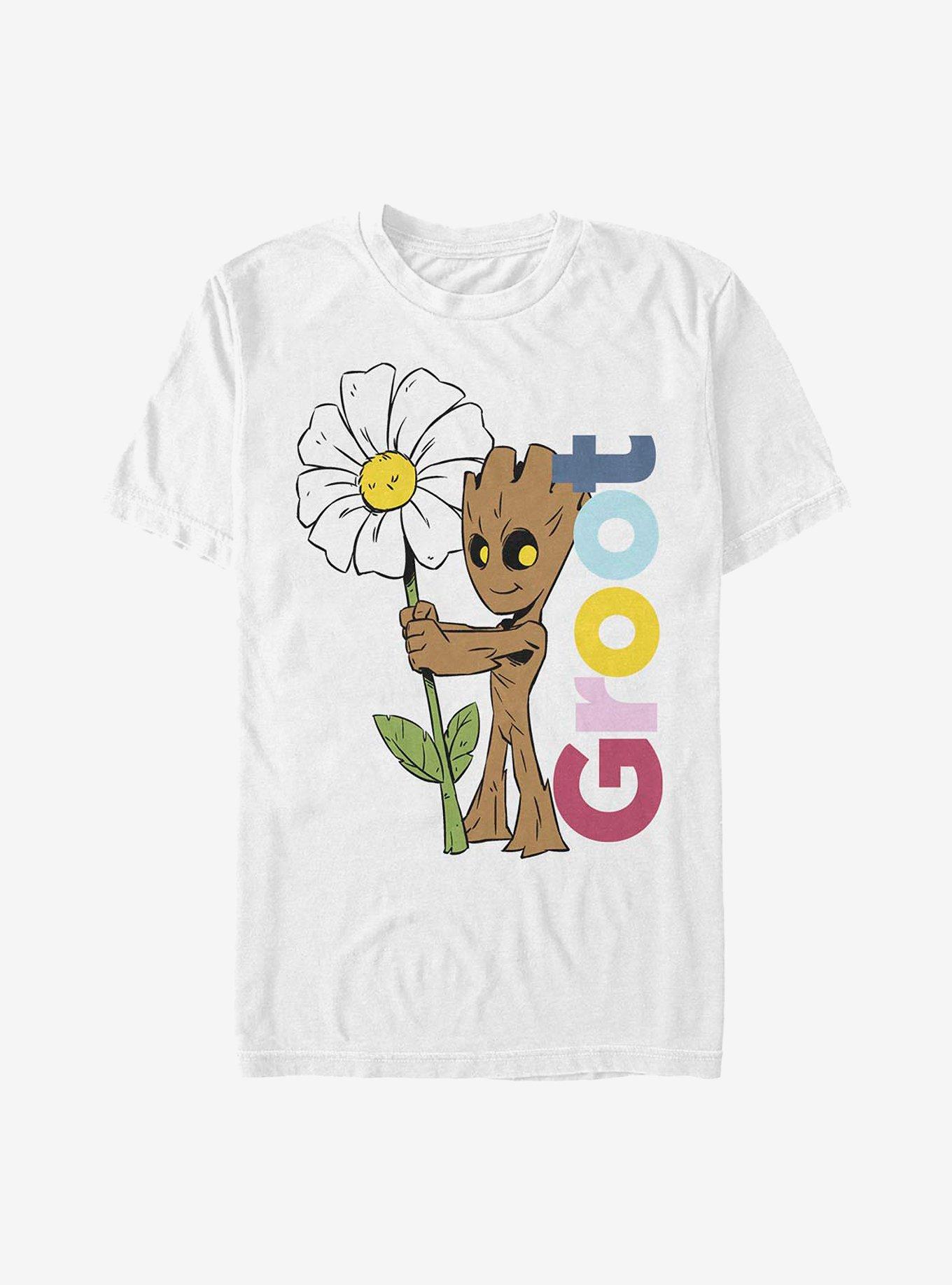 Marvel Guardians Of The Galaxy Groot Daisy T-Shirt, WHITE, hi-res