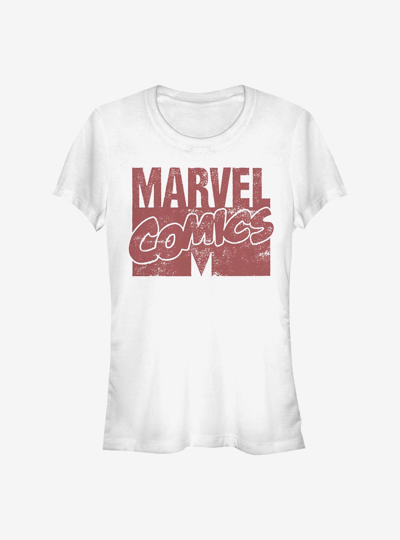 Marvel Logo Distressed Girls T-Shirt, , hi-res