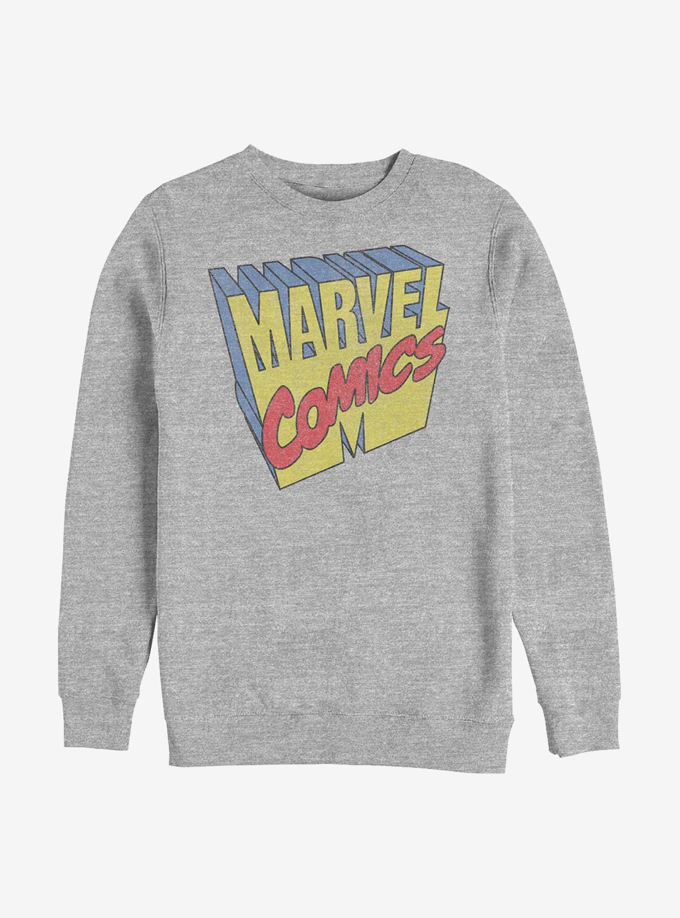 Marvel Comics 3D Logo Sweatshirt, ATH HTR, hi-res