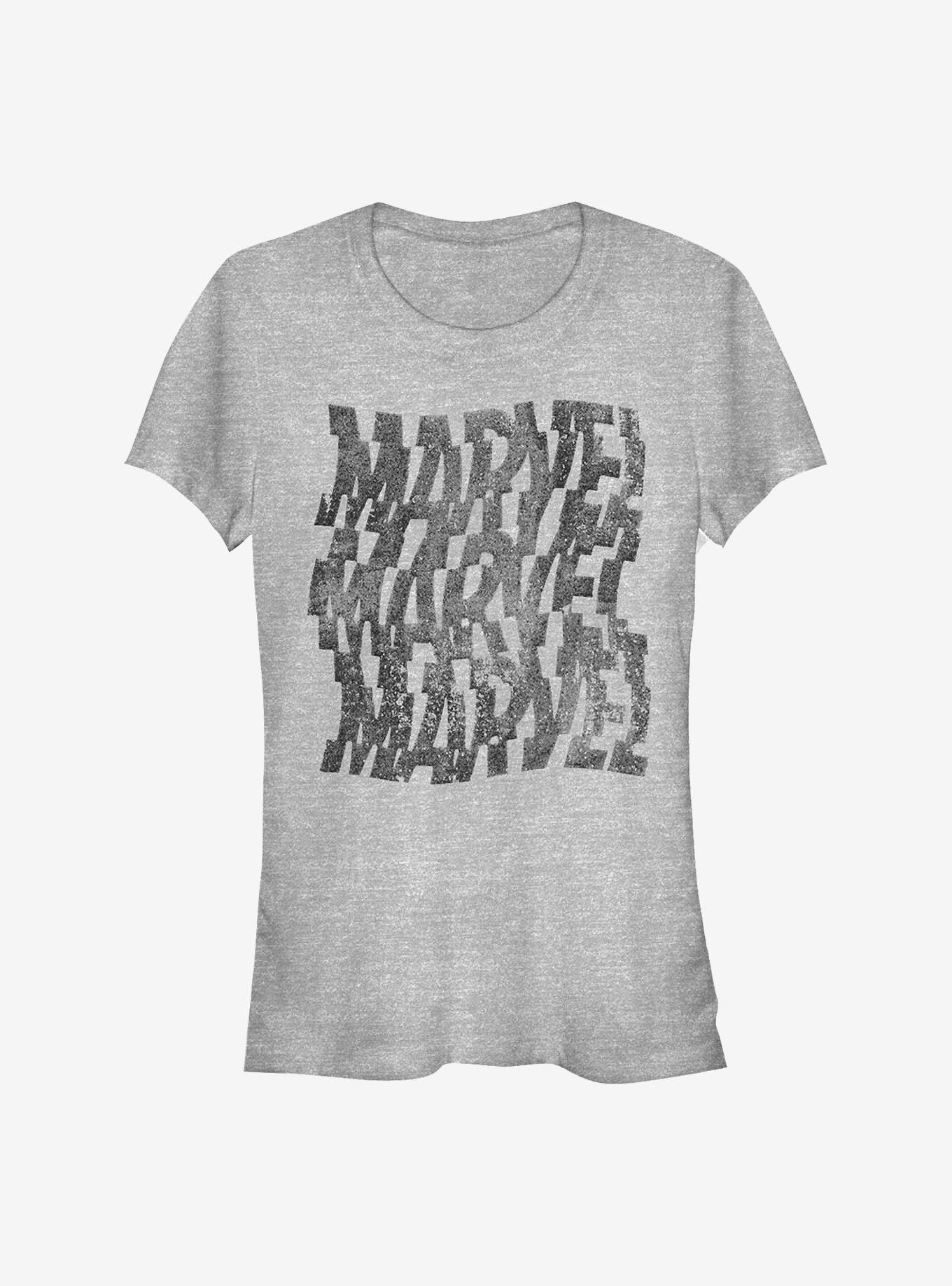 Marvel Shatter Logo Girls T-Shirt, ATH HTR, hi-res view 1