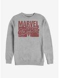 Marvel Logo Distressed Sweatshirt, ATH HTR, hi-res
