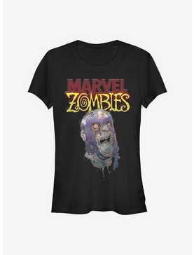 Marvel Zombies Head Of Captain America Girls T-Shirt, , hi-res