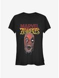 Marvel Zombies Head Of Deadpool Girls T-Shirt, BLACK, hi-res