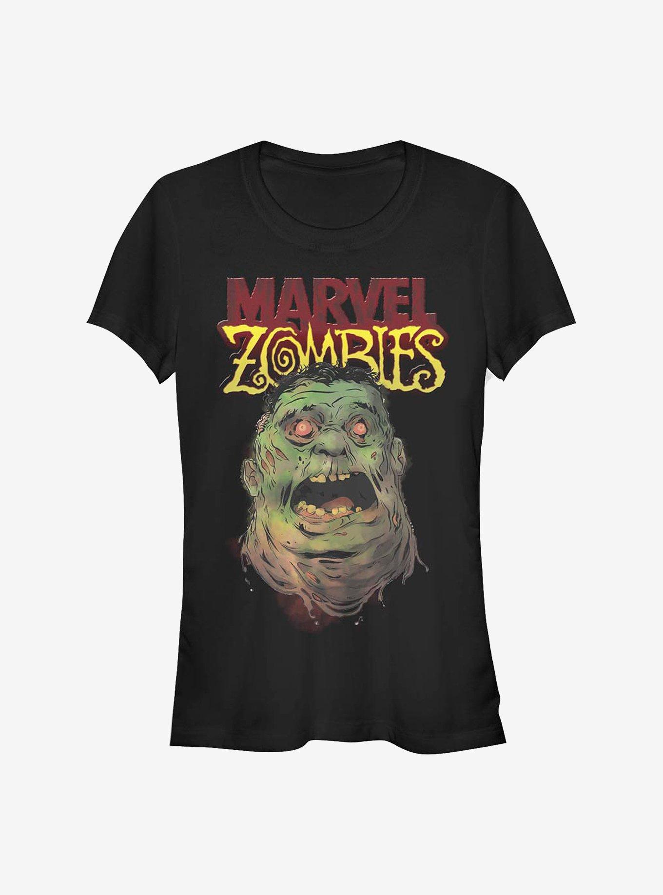 Marvel Zombies Head Of Hulk Girls T-Shirt, , hi-res