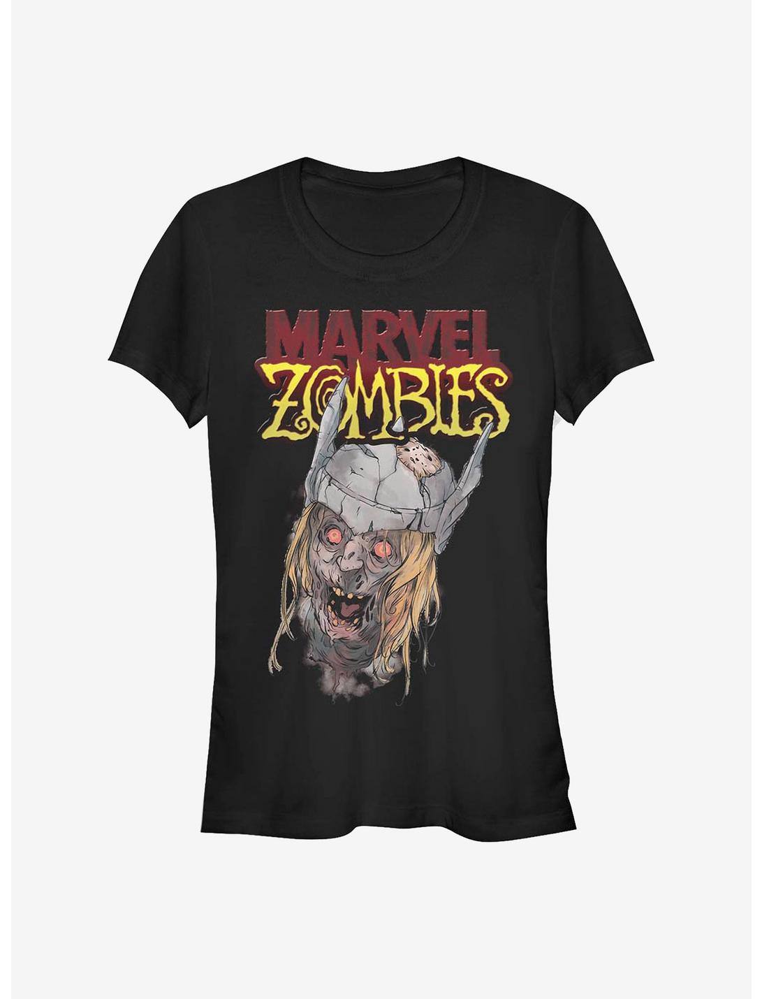 Marvel Zombies Head Of Thor Girls T-Shirt, BLACK, hi-res