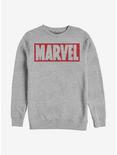 Marvel Brick Logo Simple Sweatshirt, ATH HTR, hi-res