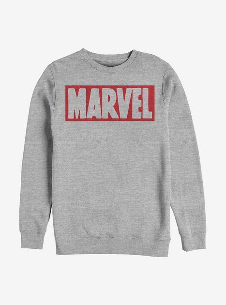 Marvel Brick Logo Simple Sweatshirt - GREY | Hot Topic