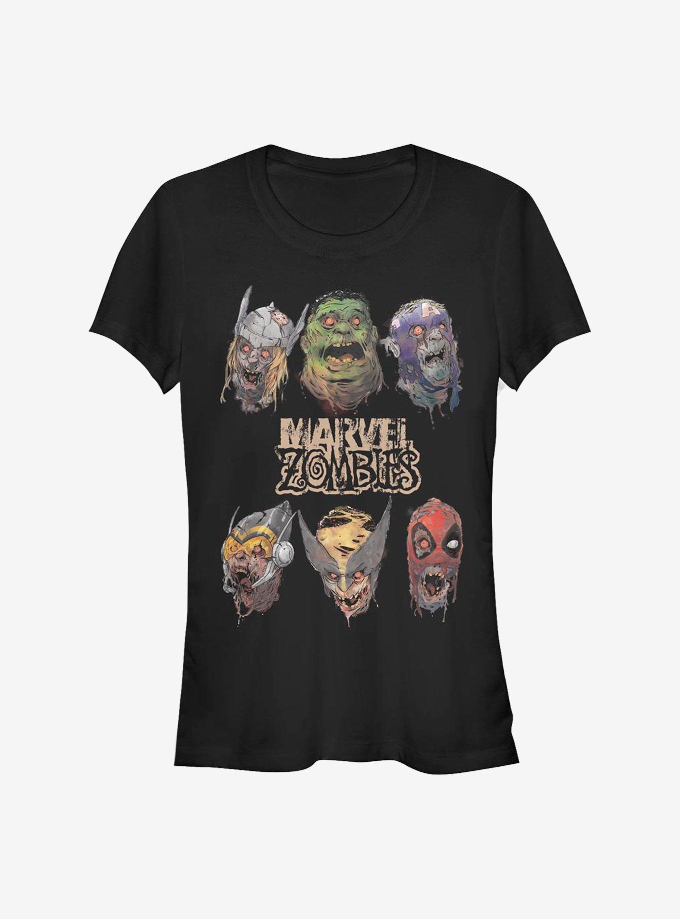 Marvel Zombies Heads Of Undead Girls T-Shirt, , hi-res