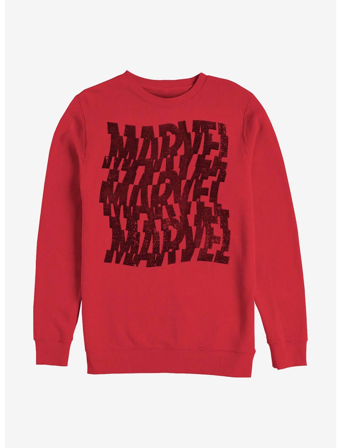 Marvel Shatter Logo Sweatshirt, RED, hi-res