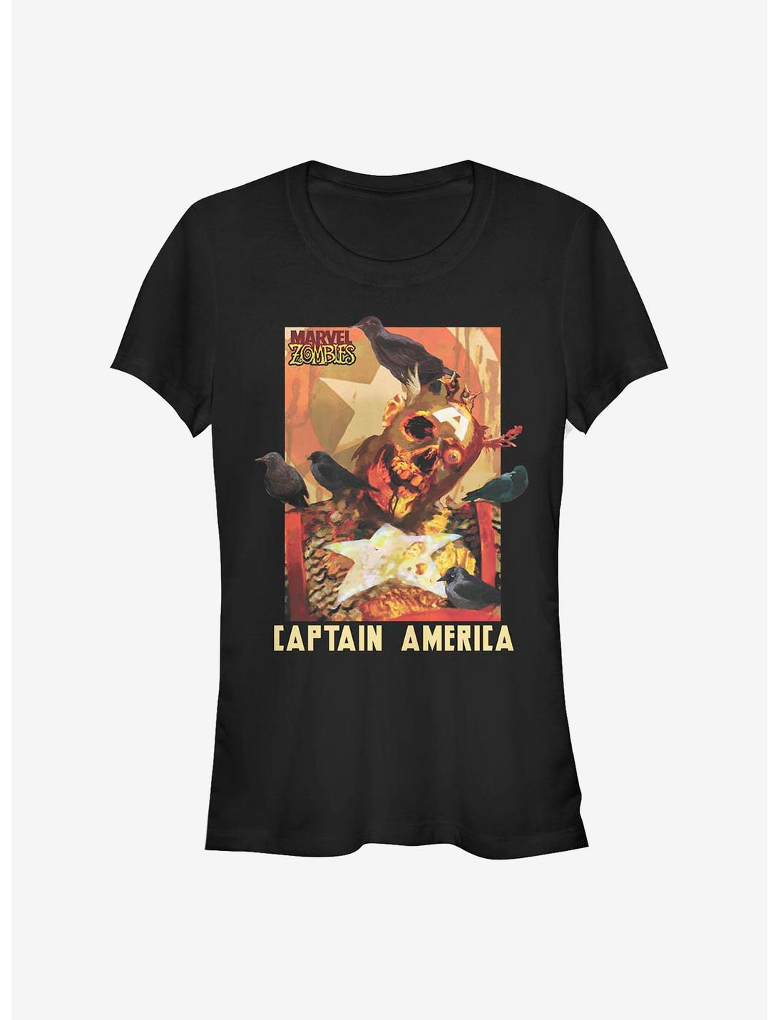 Marvel Zombies Zombie Captain America Girls T-Shirt, BLACK, hi-res