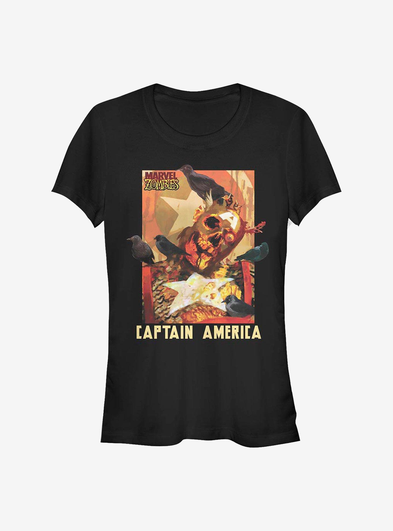 Marvel Zombies Zombie Captain America Girls T-Shirt, BLACK, hi-res