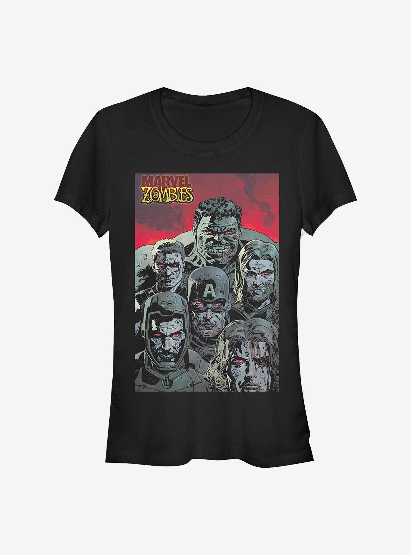 Marvel Zombies Zombie Groupshot Girls T-Shirt, BLACK, hi-res