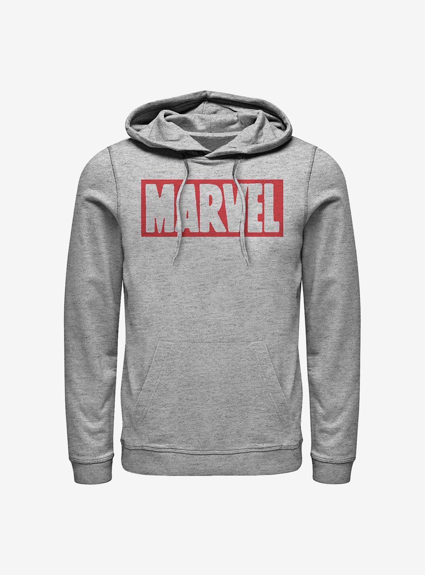 Marvel Brick Logo Simple Hoodie, ATH HTR, hi-res