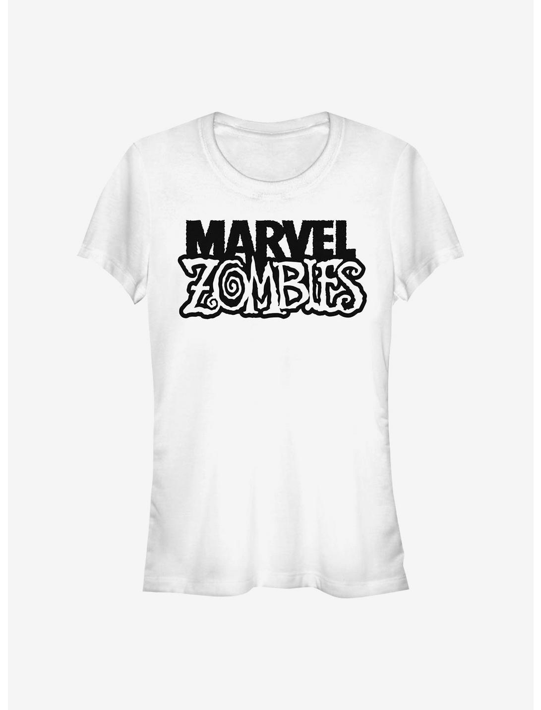 Marvel Zombies Zombies Of Marvel Logo Girls T-Shirt, WHITE, hi-res