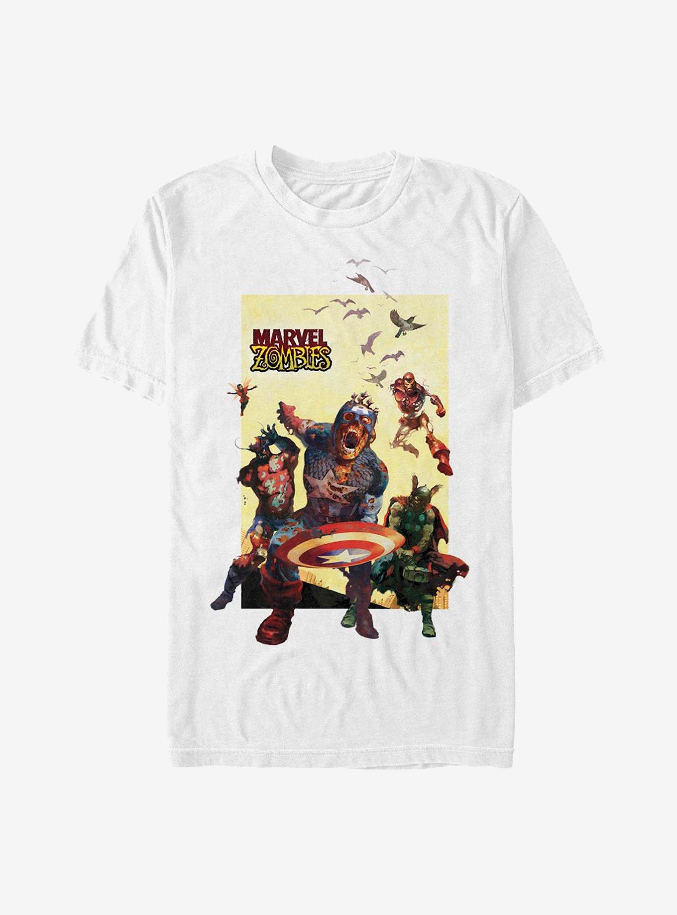 Marvel Zombies Action Panel T-Shirt, WHITE, hi-res