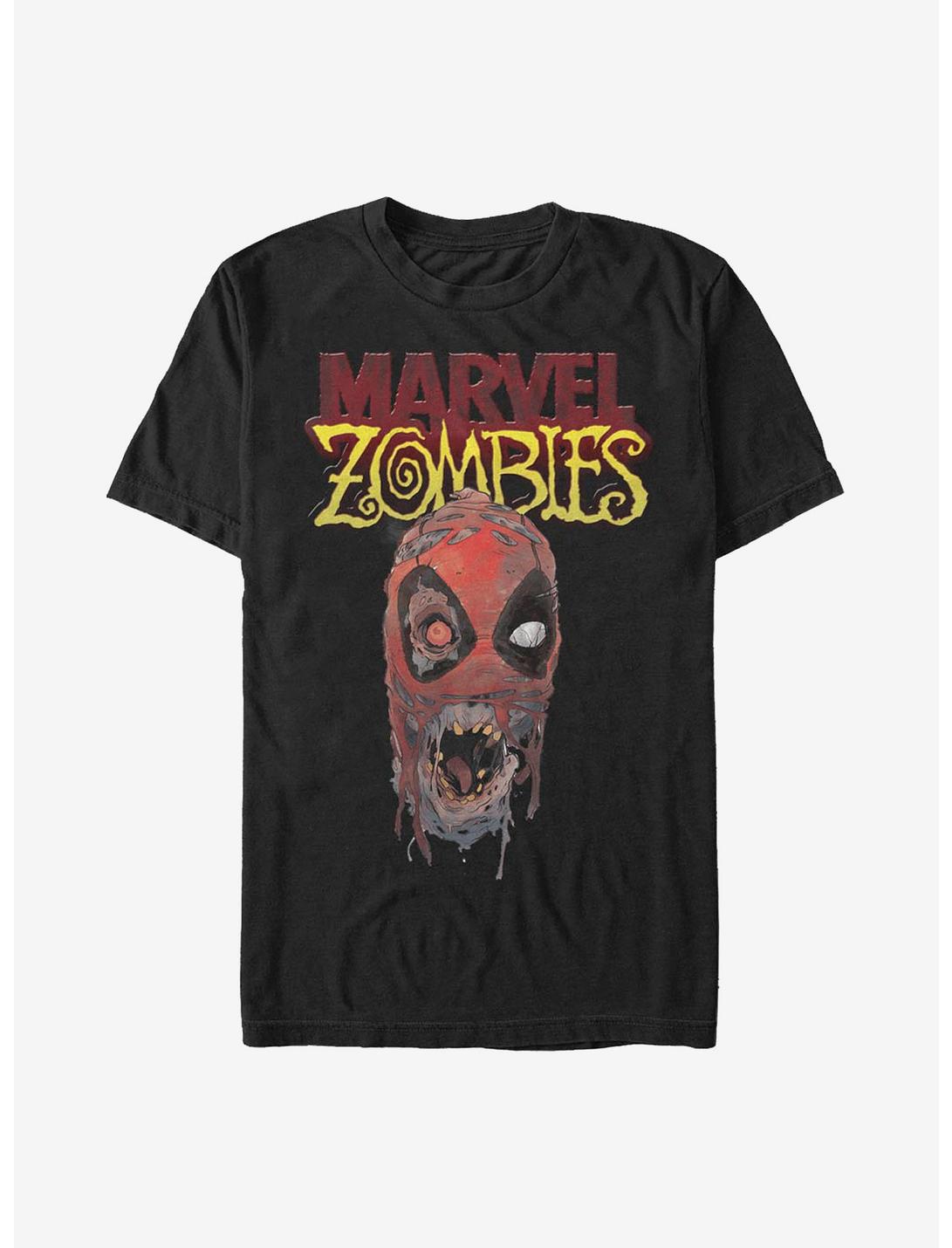 Marvel Zombies Head Of Deadpool T-Shirt, BLACK, hi-res
