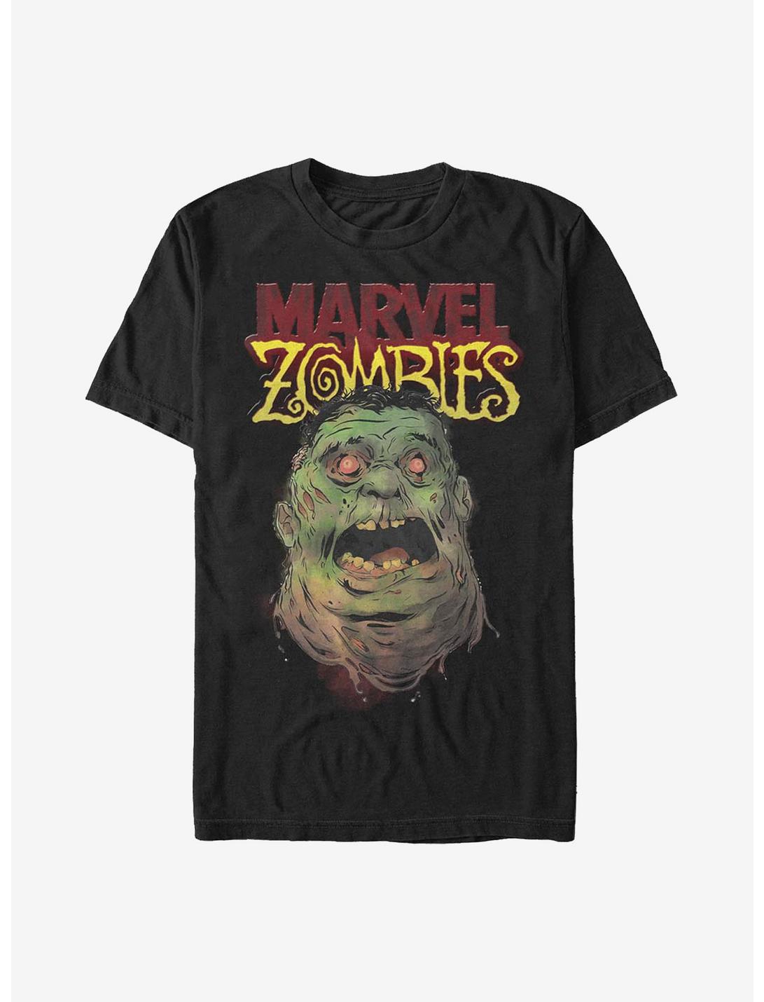 Marvel Zombies Head Of Hulk T-Shirt, BLACK, hi-res