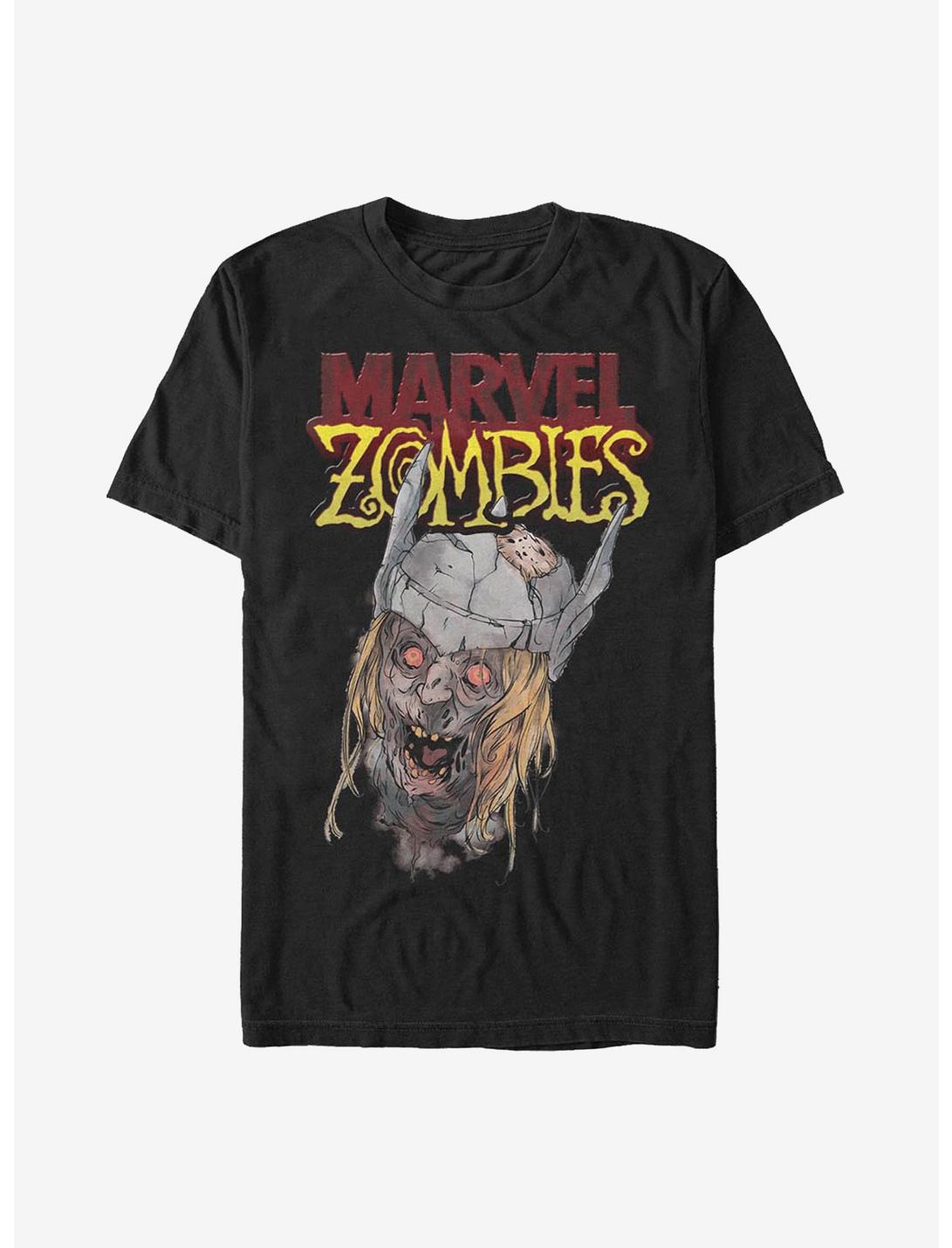 Marvel Zombies Head Of Thor T-Shirt, BLACK, hi-res