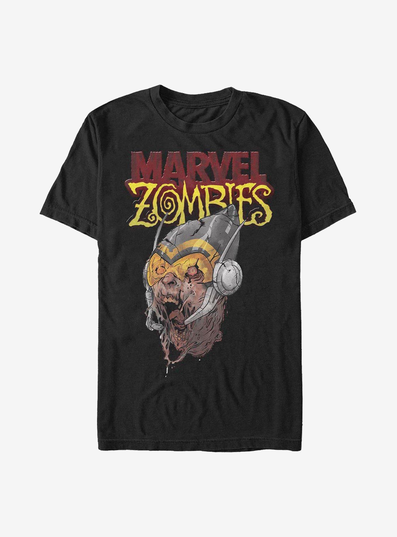 Marvel Zombies Head Of Wasp T-Shirt, BLACK, hi-res