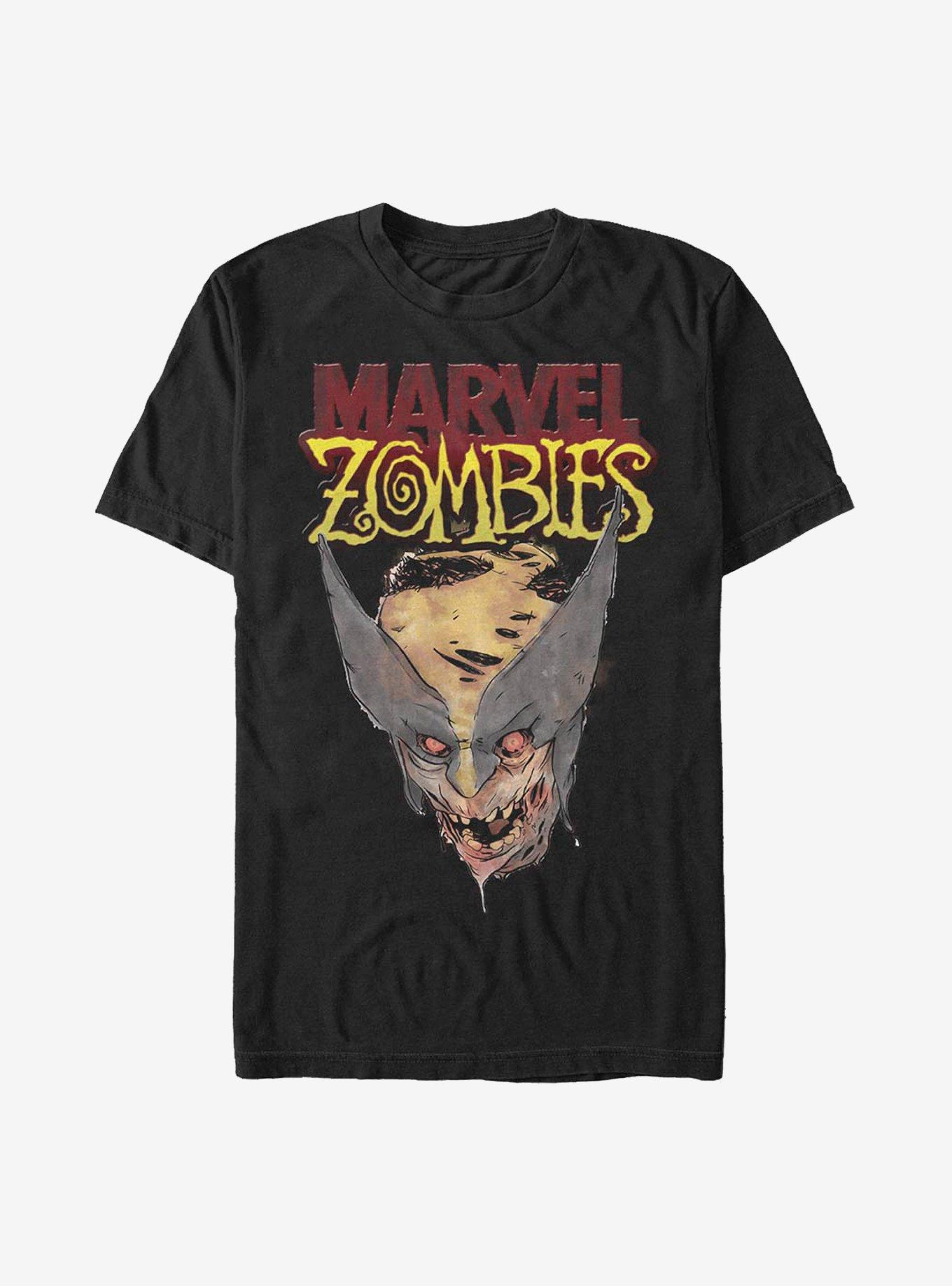 Marvel Zombies Head Of Wolverine T-Shirt, BLACK, hi-res
