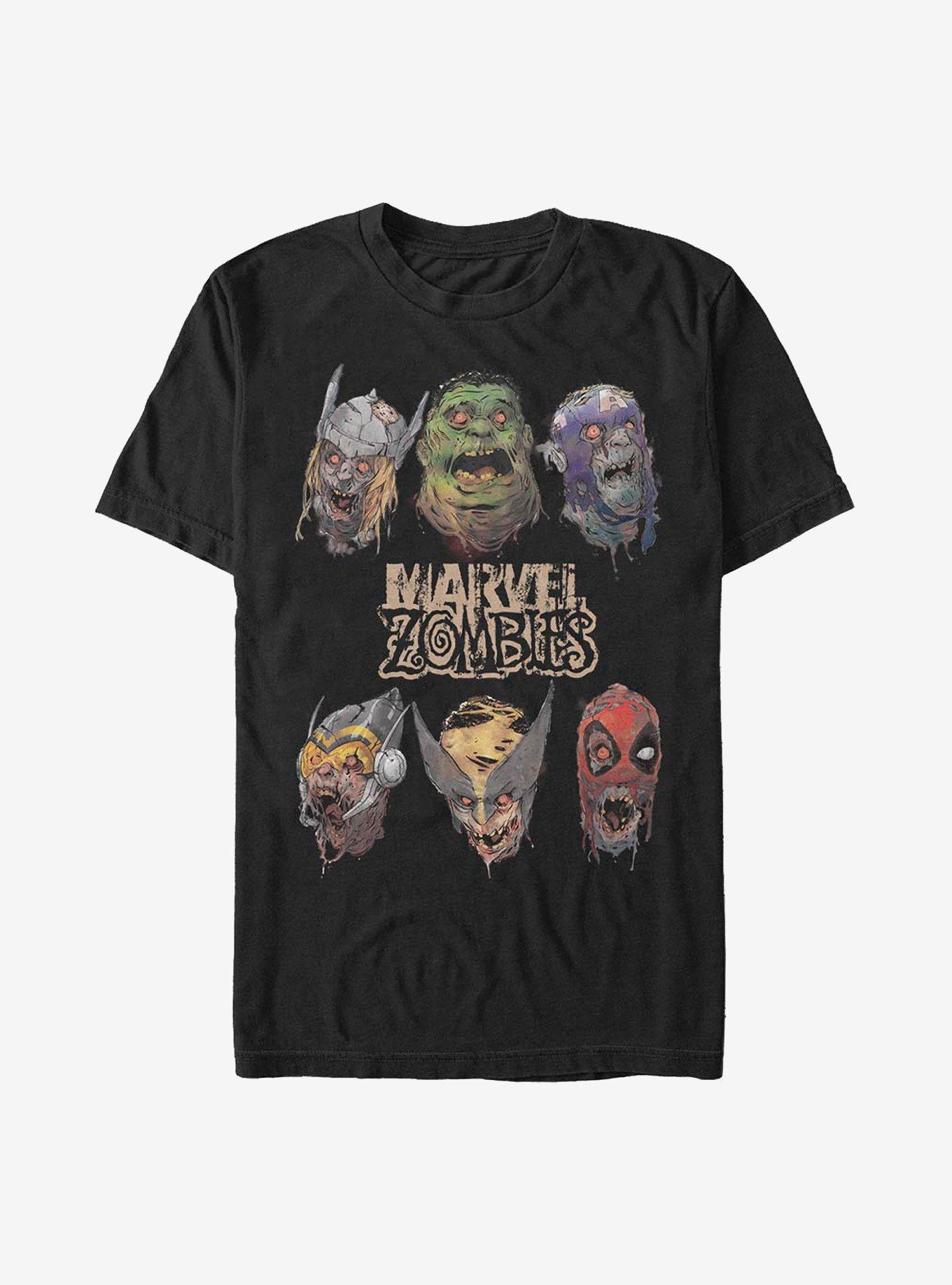 Marvel Zombies Heads Of Undead T-Shirt, BLACK, hi-res