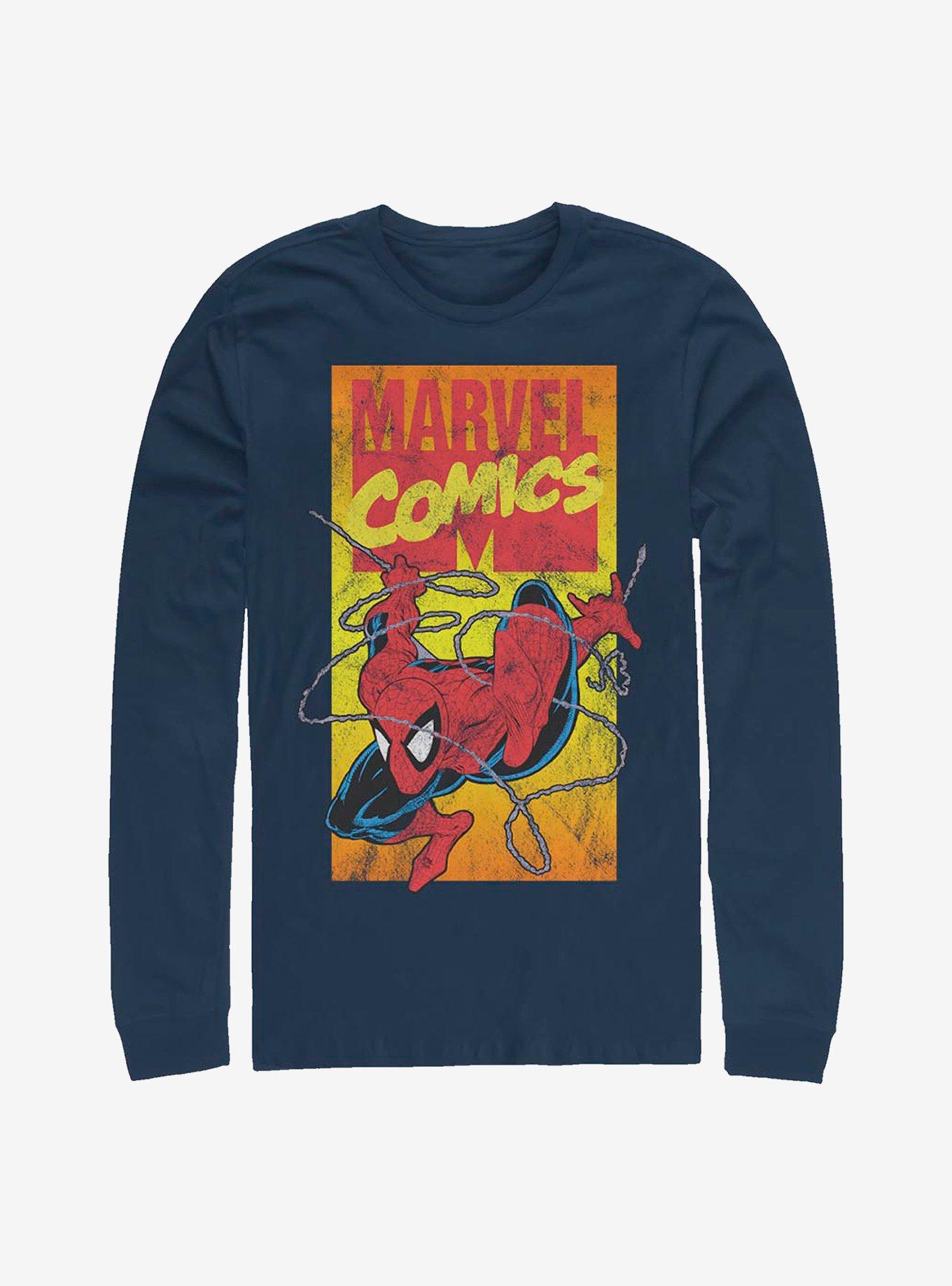 Marvel Spider-Man 90'S Spidey Long-Sleeve T-Shirt, NAVY, hi-res