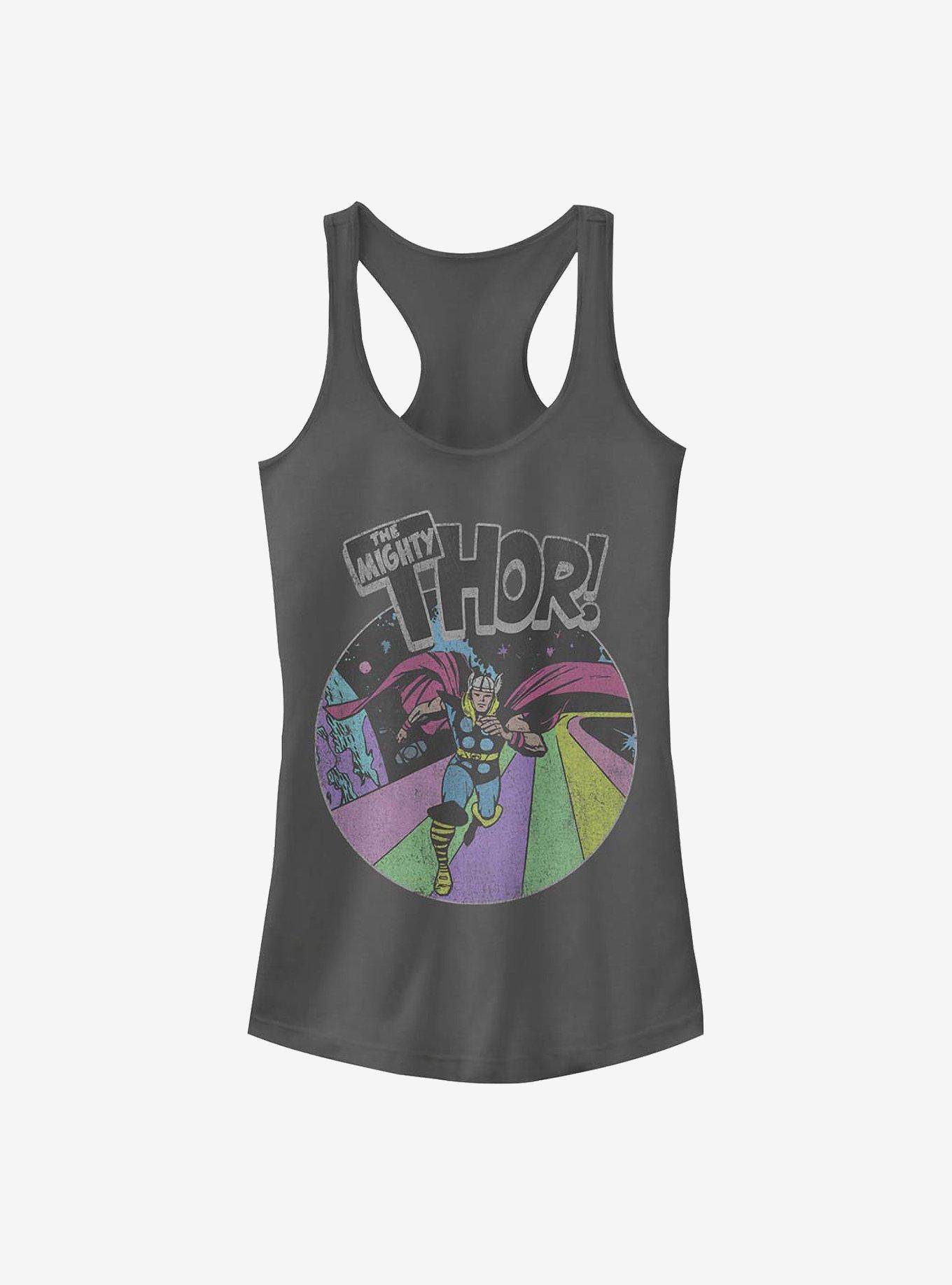 Marvel Thor Grunge Thor Girls Tank, CHARCOAL, hi-res