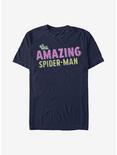 Marvel Spider-Man Amazing Retro Logo T-Shirt, NAVY, hi-res