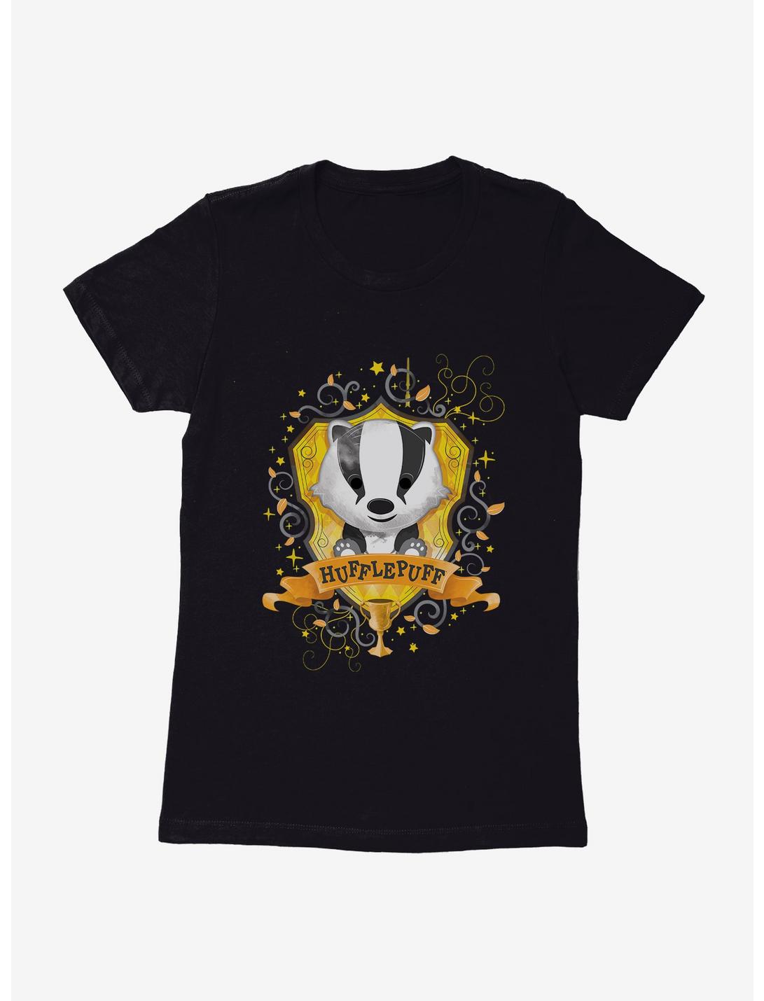 Harry Potter Hufflepuff Graphic Gold Cup Womens T-Shirt, BLACK, hi-res