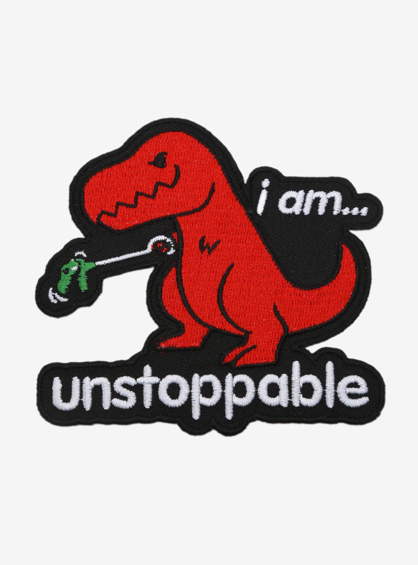 T-Rex I Am Unstoppable Patch, , hi-res