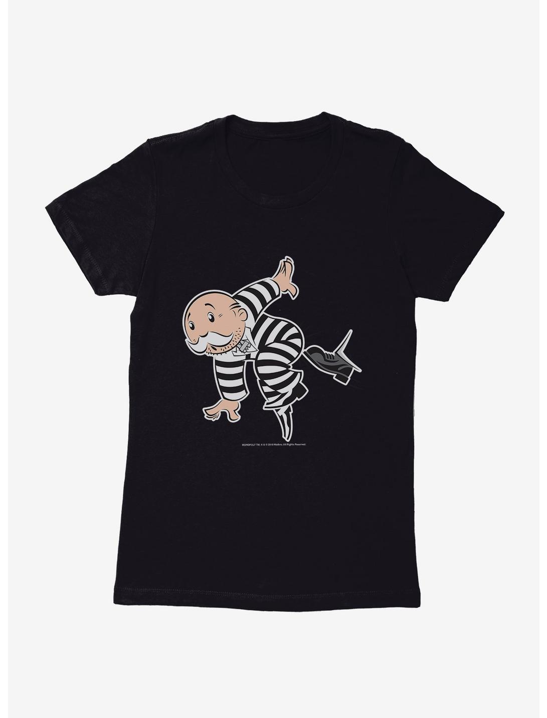 Monopoly Mr. Monopoly Jail Stripes Womens T-Shirt, BLACK, hi-res