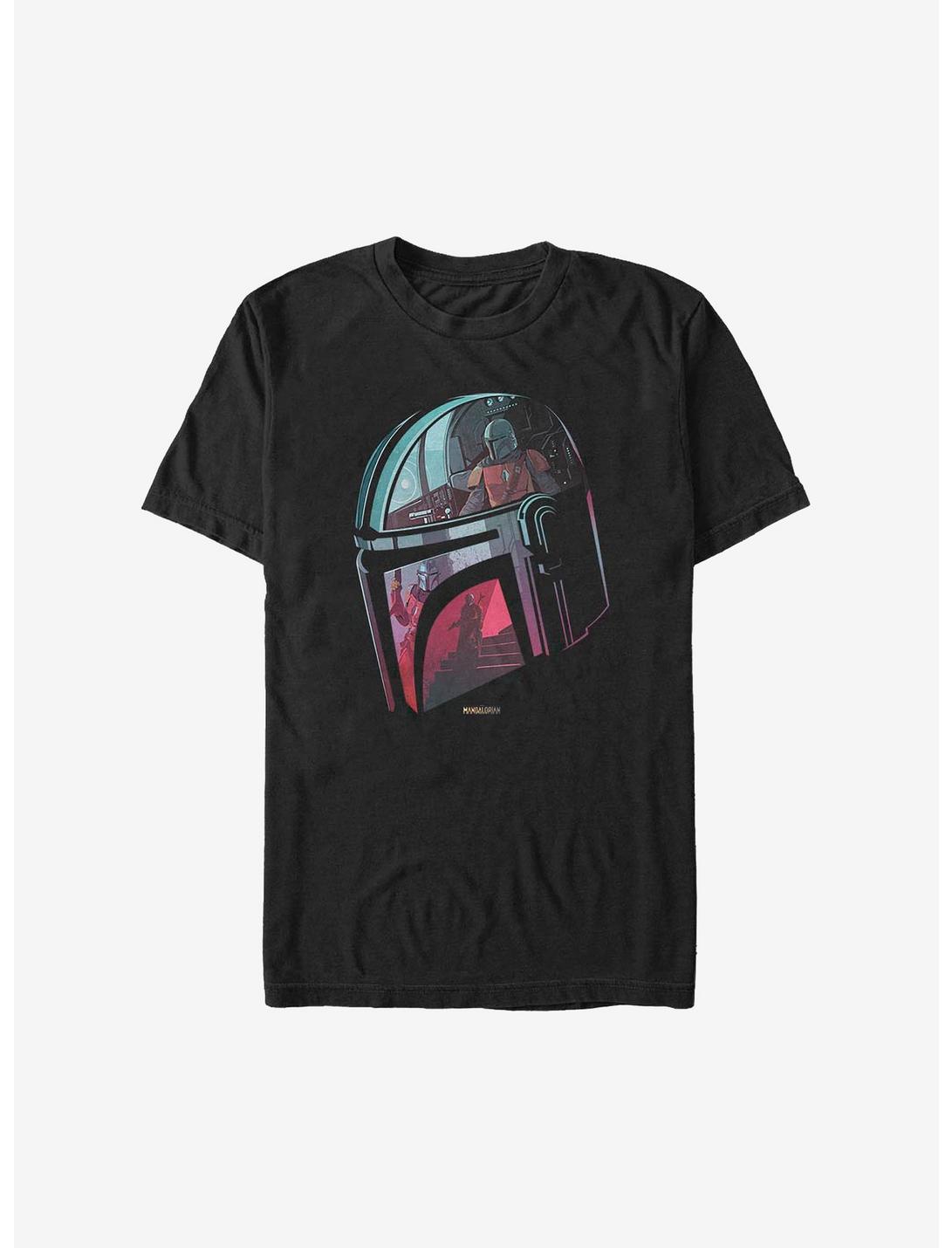 Extra Soft Star Wars The Mandalorian Helmet Explanation T-Shirt, BLACK, hi-res