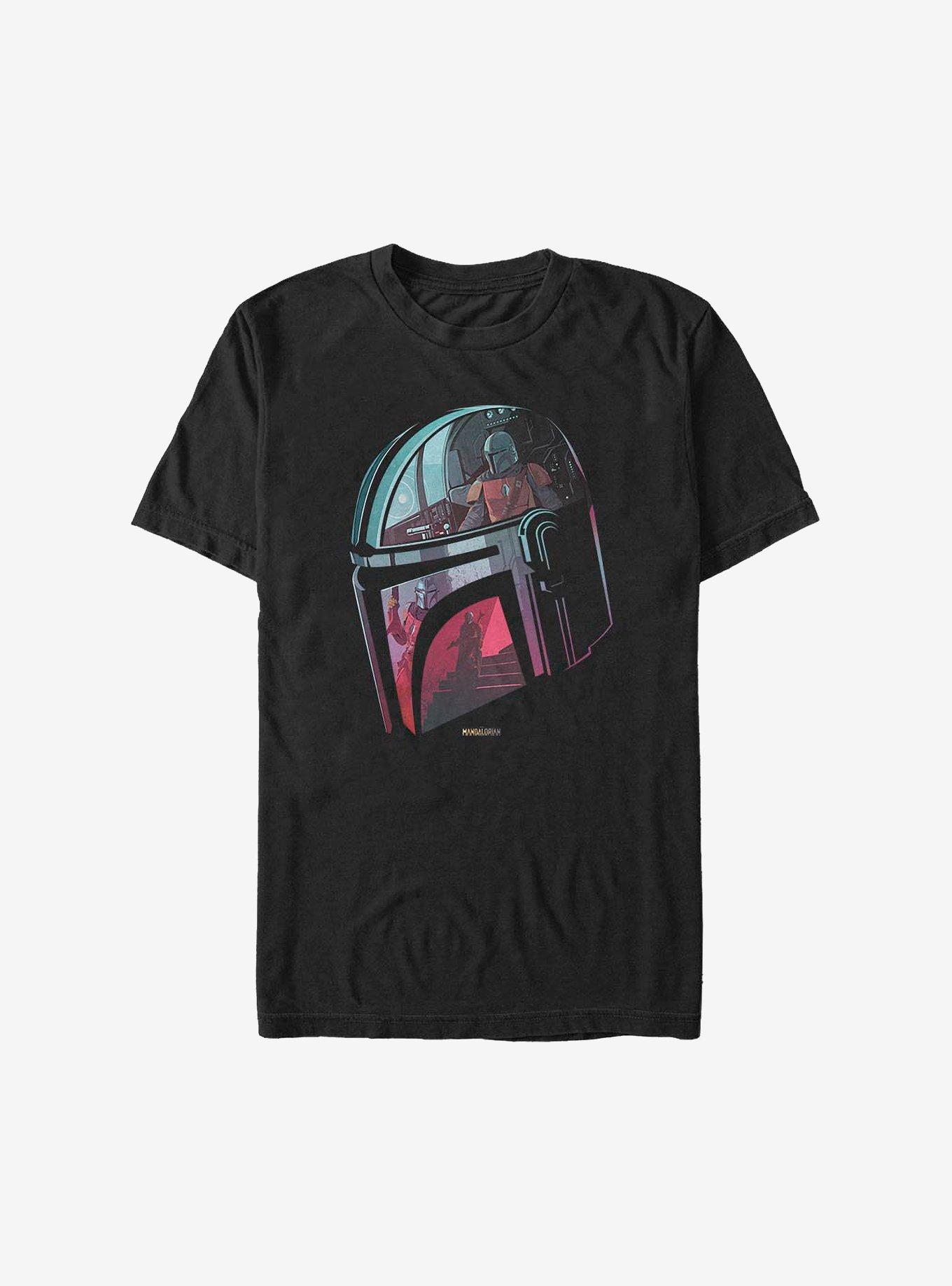 Extra Soft Star Wars The Mandalorian Helmet Explanation T-Shirt, BLACK, hi-res