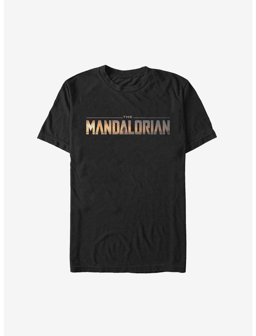 Extra Soft Star Wars The Mandalorian Logo T-Shirt, BLACK, hi-res