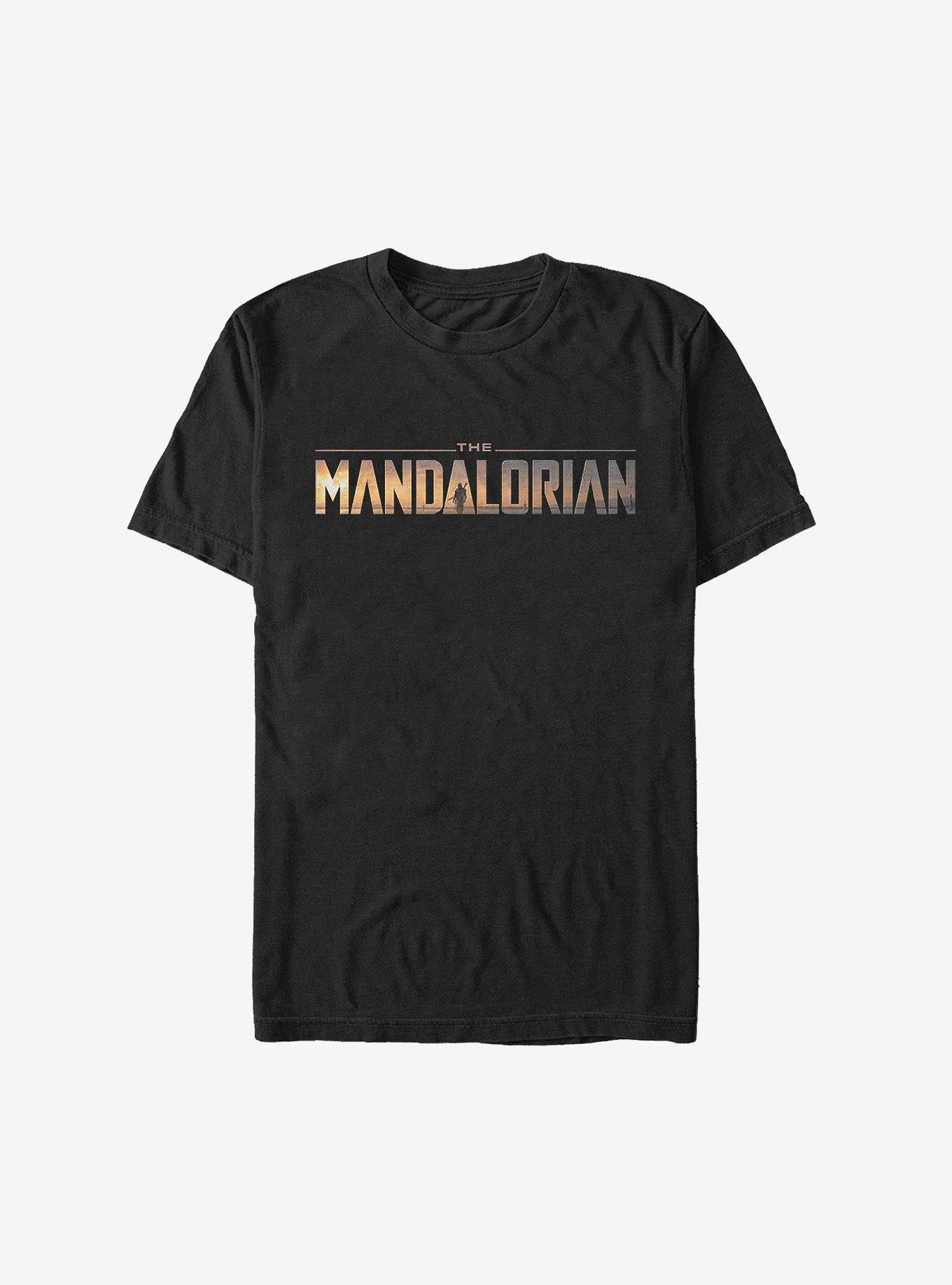 Extra Soft Star Wars The Mandalorian Logo T-Shirt, BLACK, hi-res