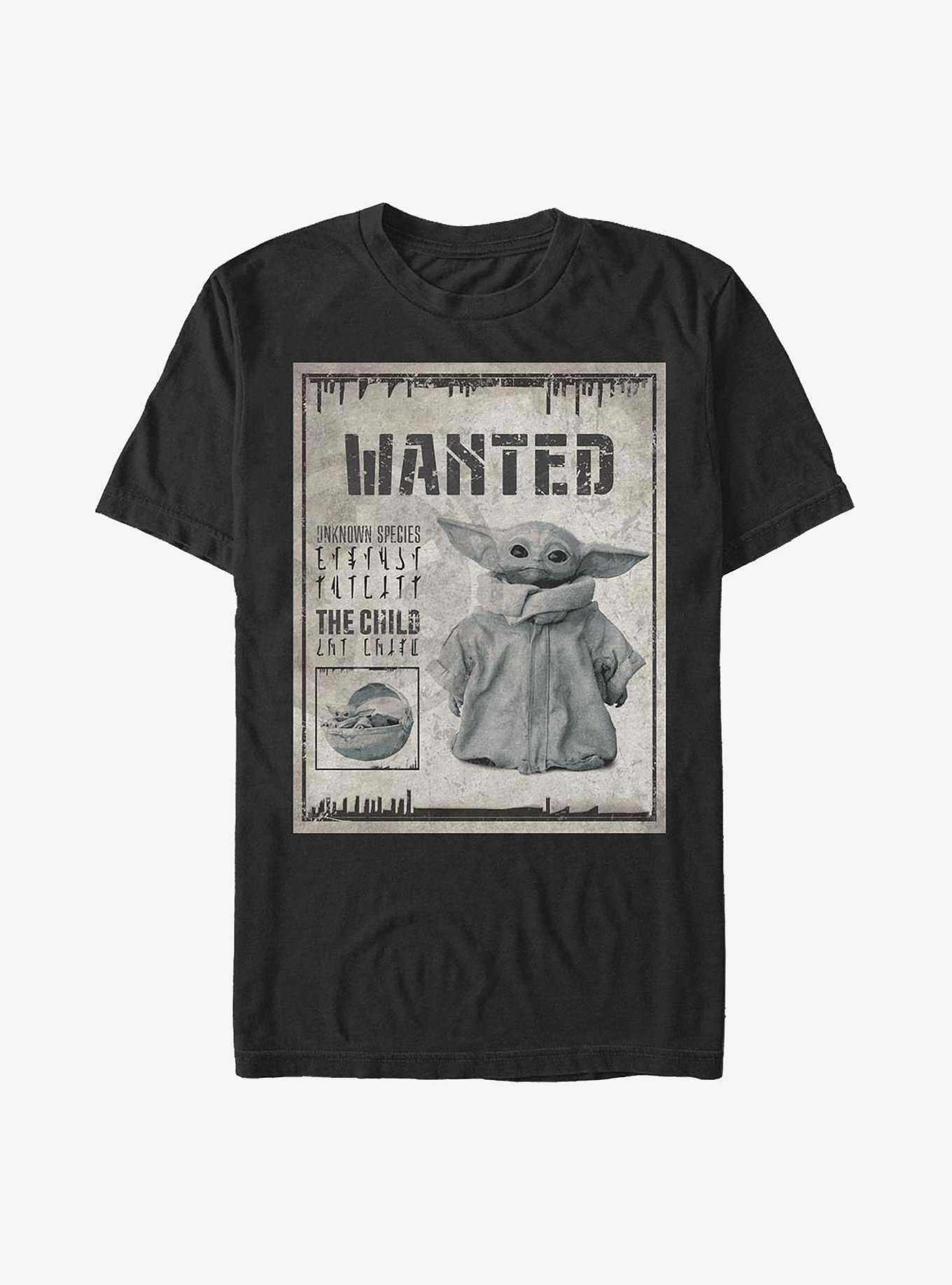 Extra Soft Star Wars The Mandalorian Wanted Child Poster T-Shirt, , hi-res