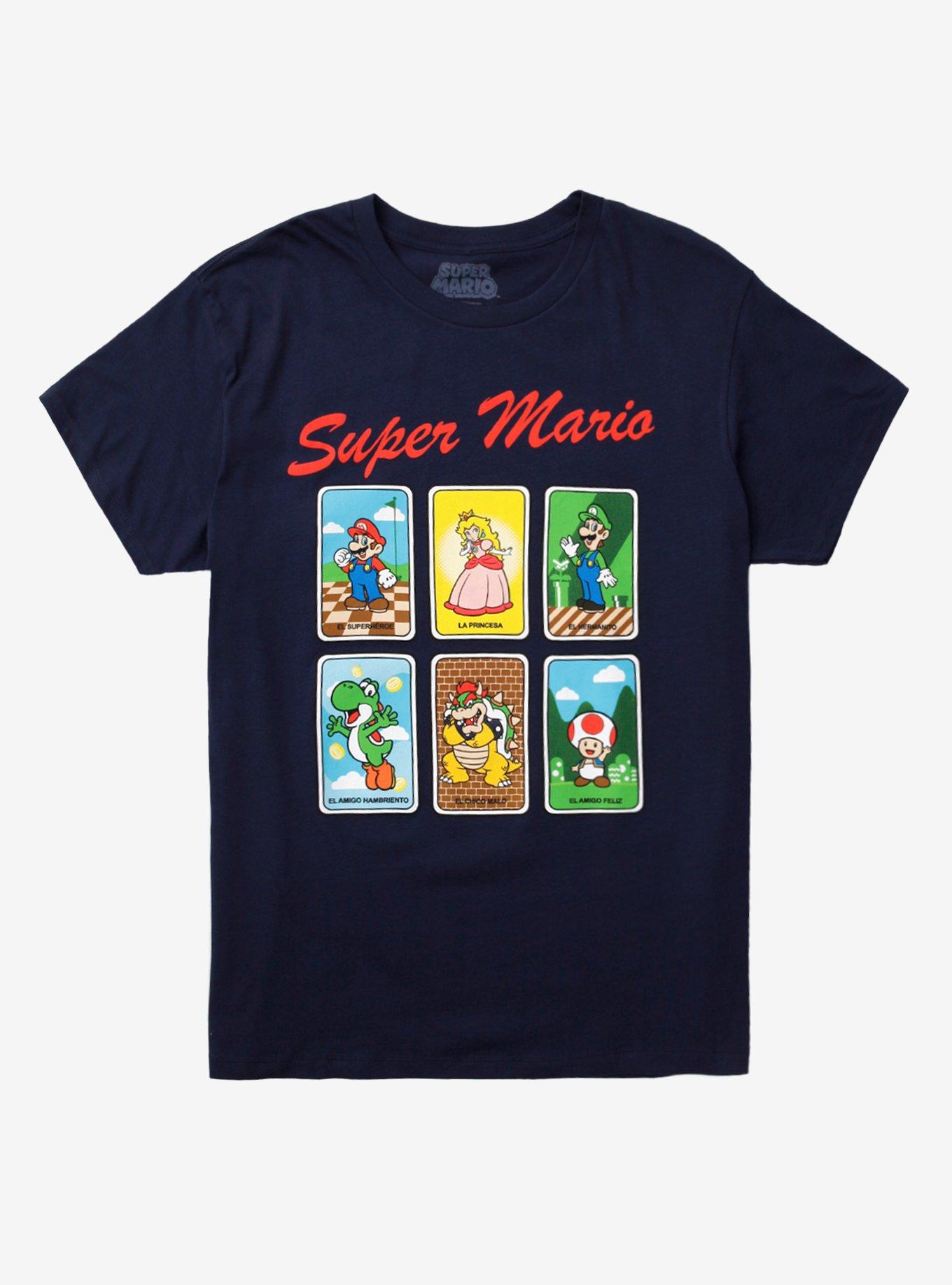 Nintendo Super Mario Lotería T-Shirt - BoxLunch Exclusive, NAVY, hi-res