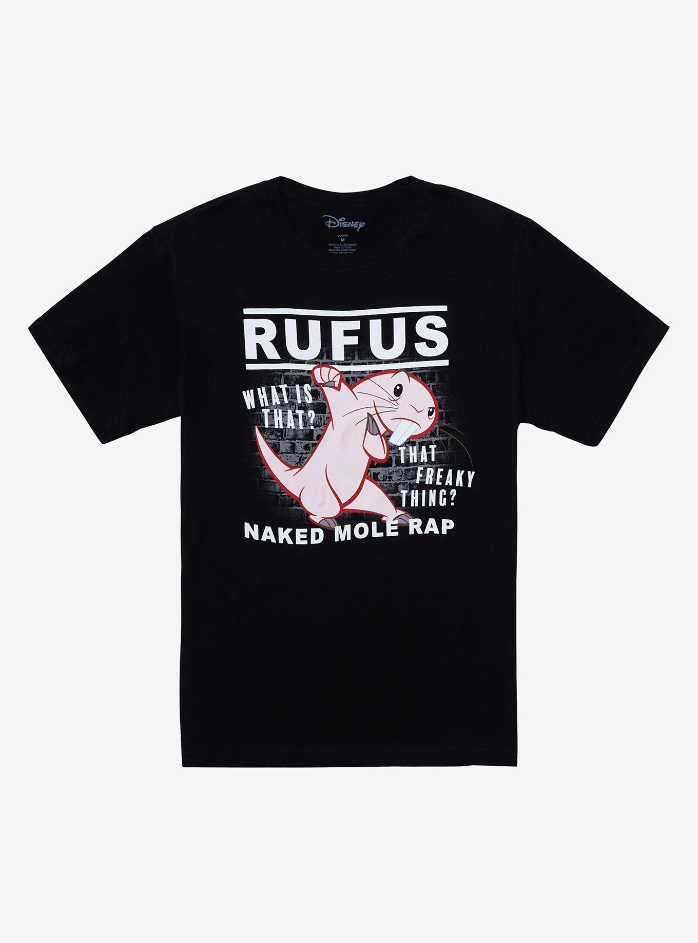 Disney Kim Possible Rufus Naked Mole Rap T-Shirt - BoxLunch Exclusive, BLACK, hi-res