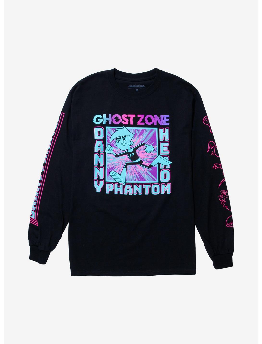 Danny Phantom Ghost Zone Long Sleeve T-Shirt - BoxLunch Exclusive, BLACK, hi-res