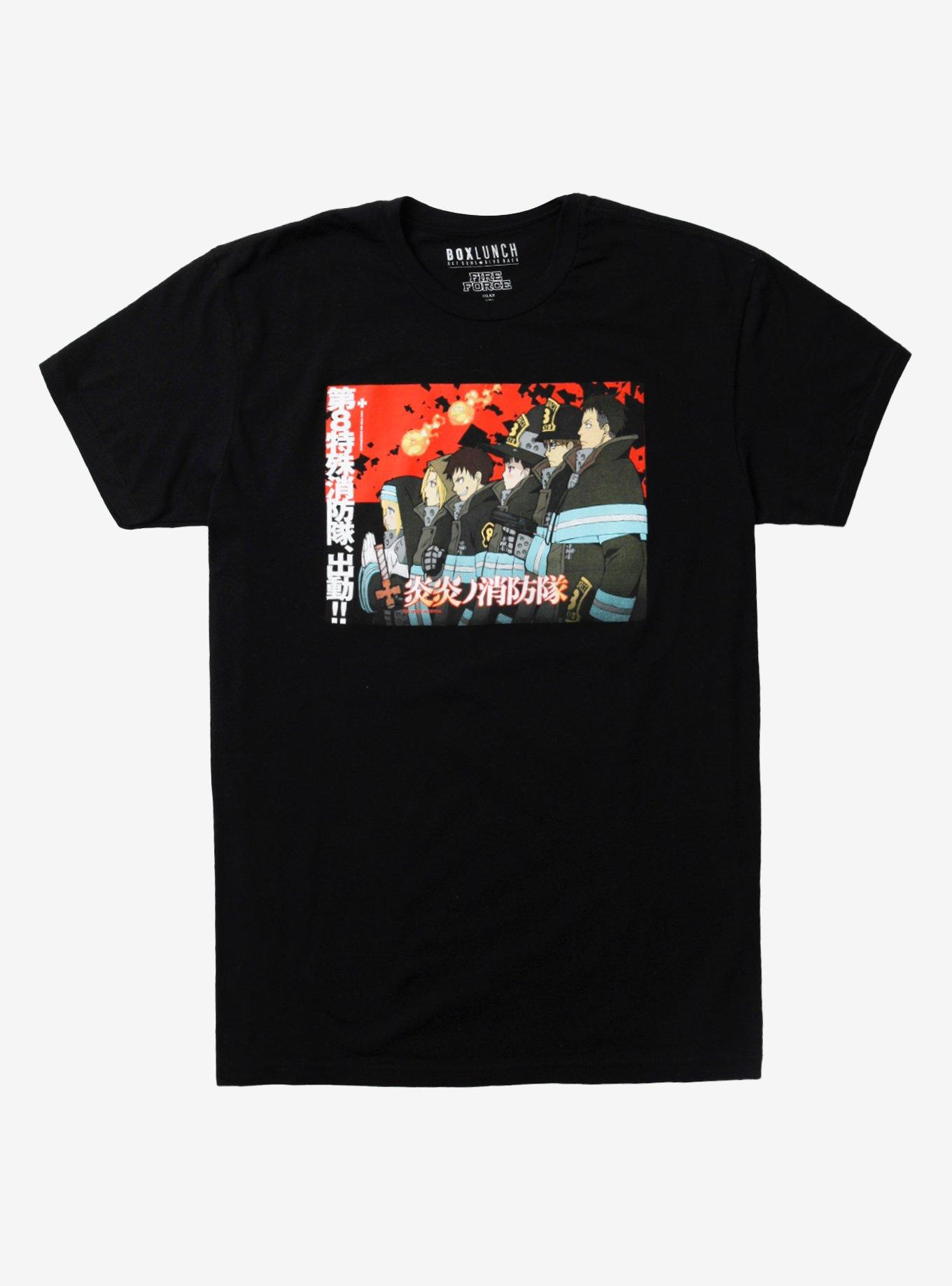 Fire Force Company 8 T-Shirt, BLACK, hi-res
