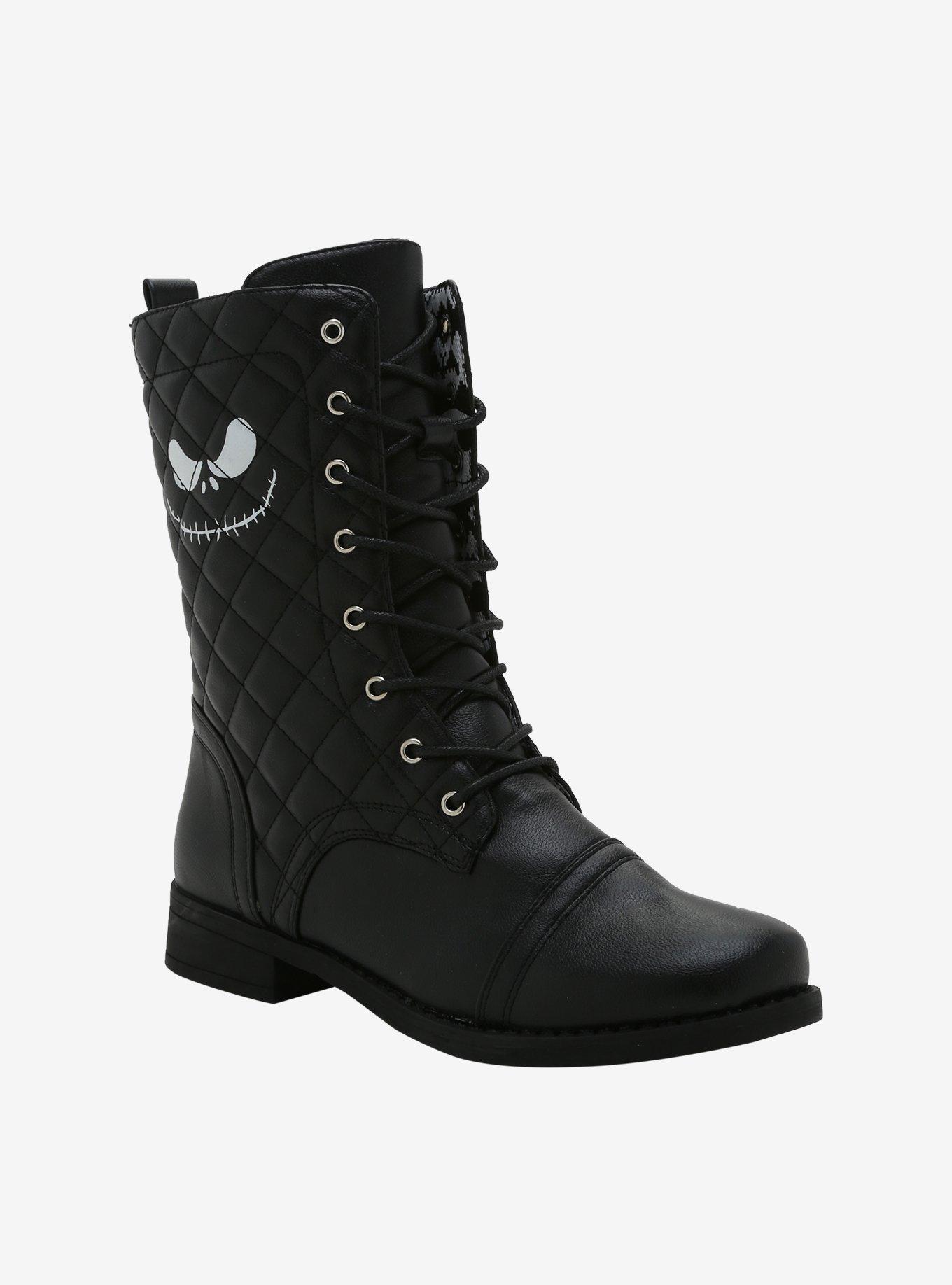 The Nightmare Before Christmas Jack Quilted Combat Boots, MULTI, hi-res