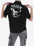 Skull Salem Oversized Girls Woven Button-Up, WHITE, hi-res