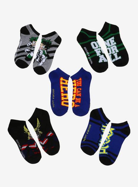 My Hero Academia All Might & Deku No-Show Socks 5 Pair | Hot Topic