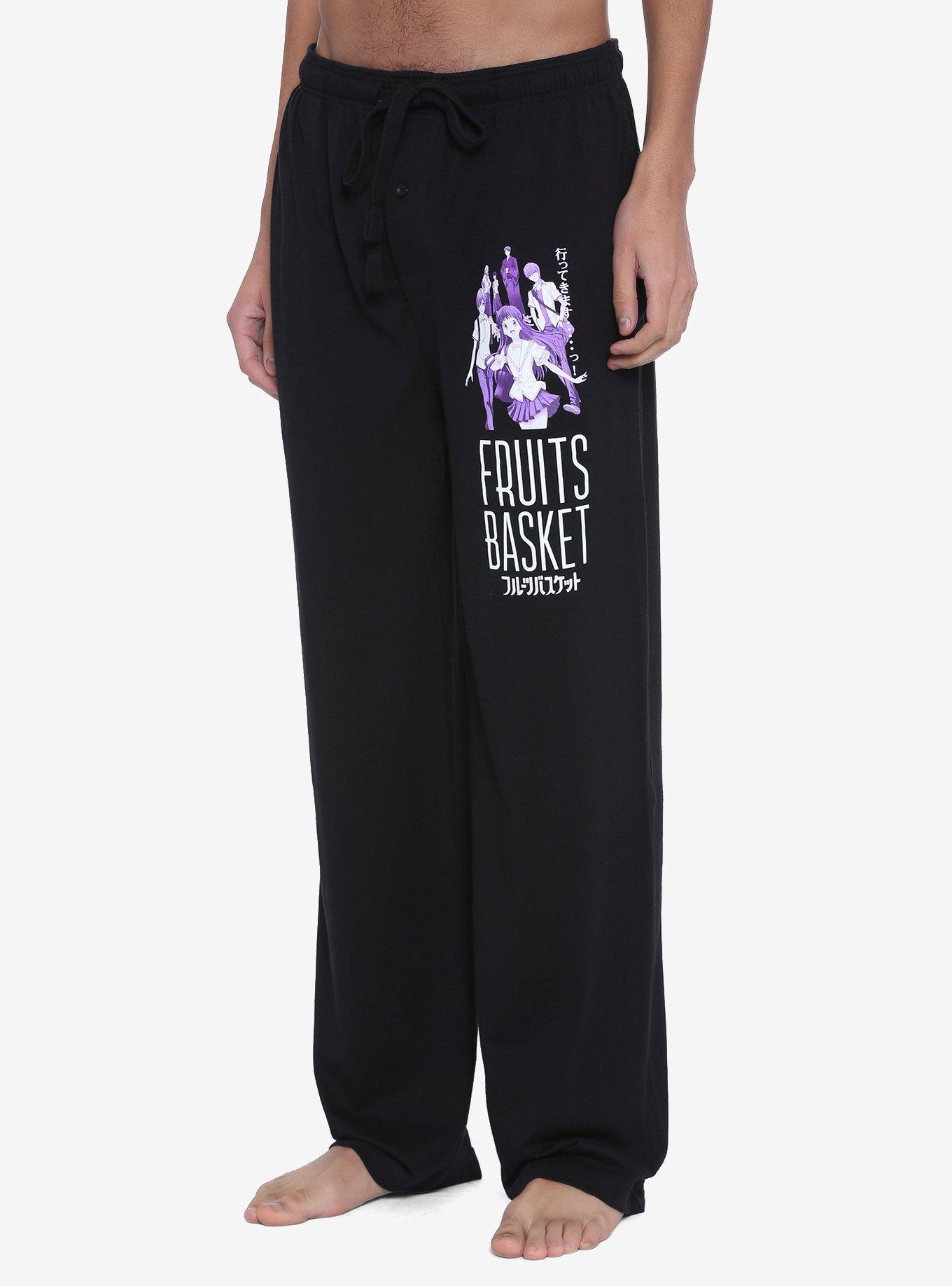 Fruits Basket Purple Group Pajama Pants, BLACK, hi-res