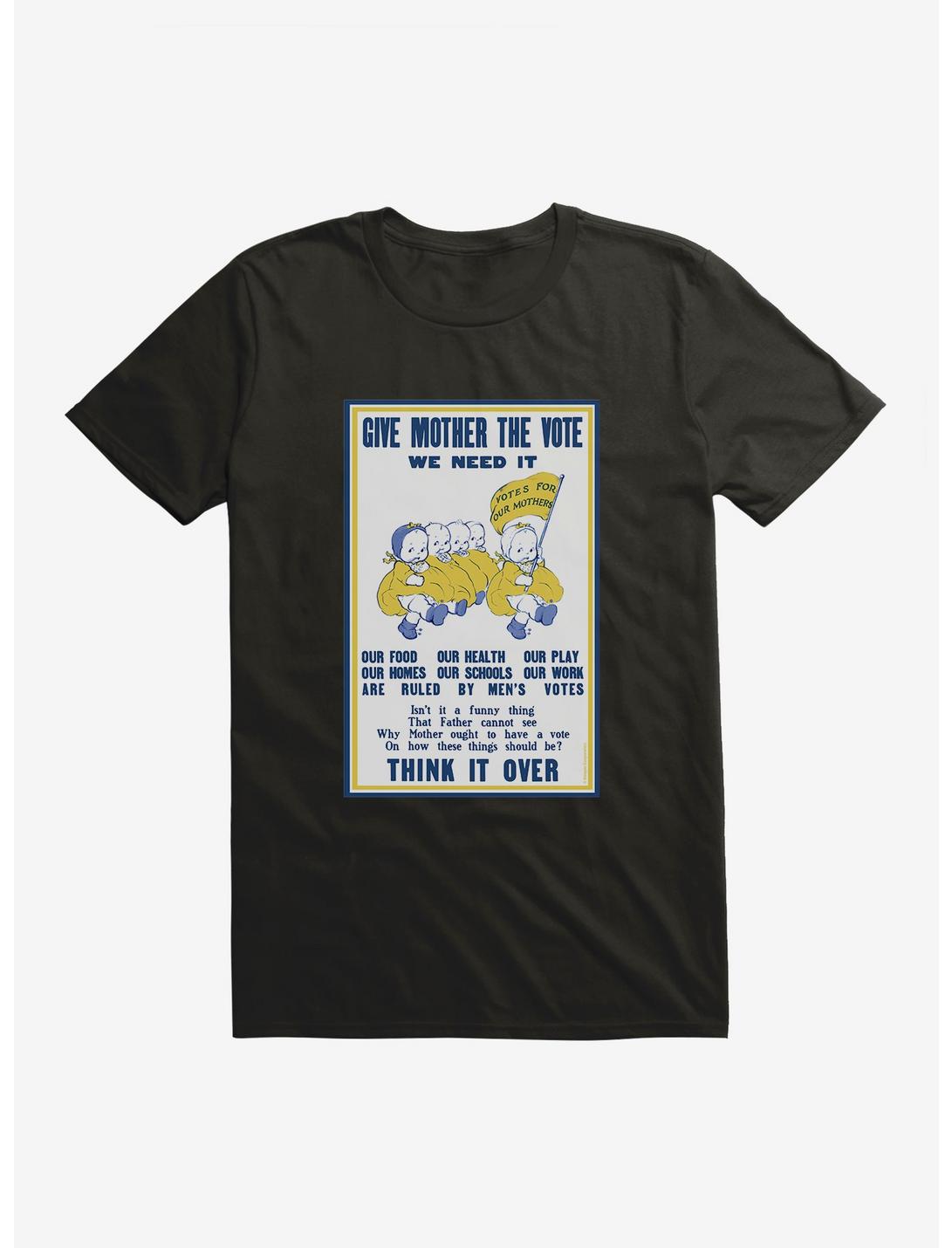 Kewpie Give Mother The Vote Flyer T-Shirt, BLACK, hi-res