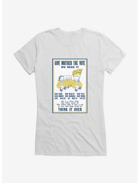 Kewpie Give Mother The Vote Flyer Girls T-Shirt, WHITE, hi-res