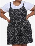 Black & White Keys T-Shirt & Strappy Dress Plus Size, WHITE, hi-res