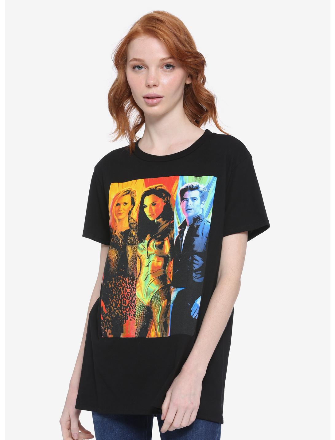 DC Comics Wonder Woman 1984 Trio Panel Boyfriend Fit Girls T-Shirt, MULTI, hi-res